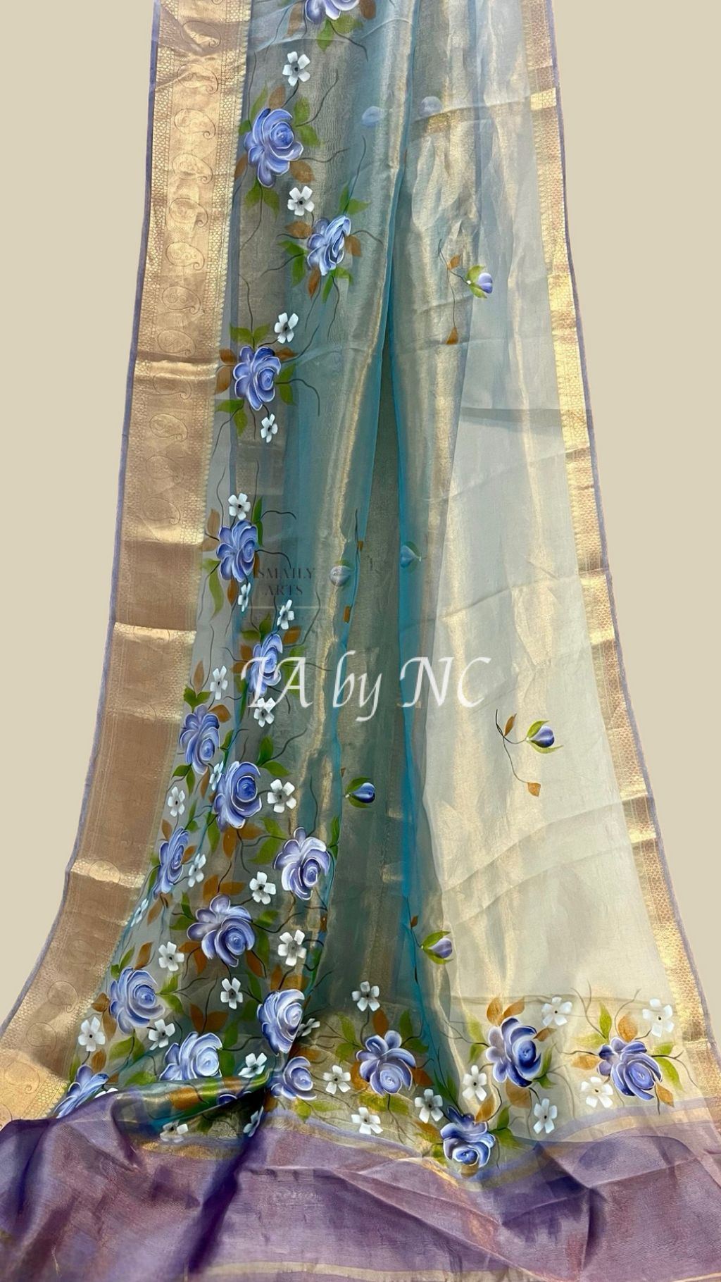 Teal Banarasi Pure Tissue Silk Saree