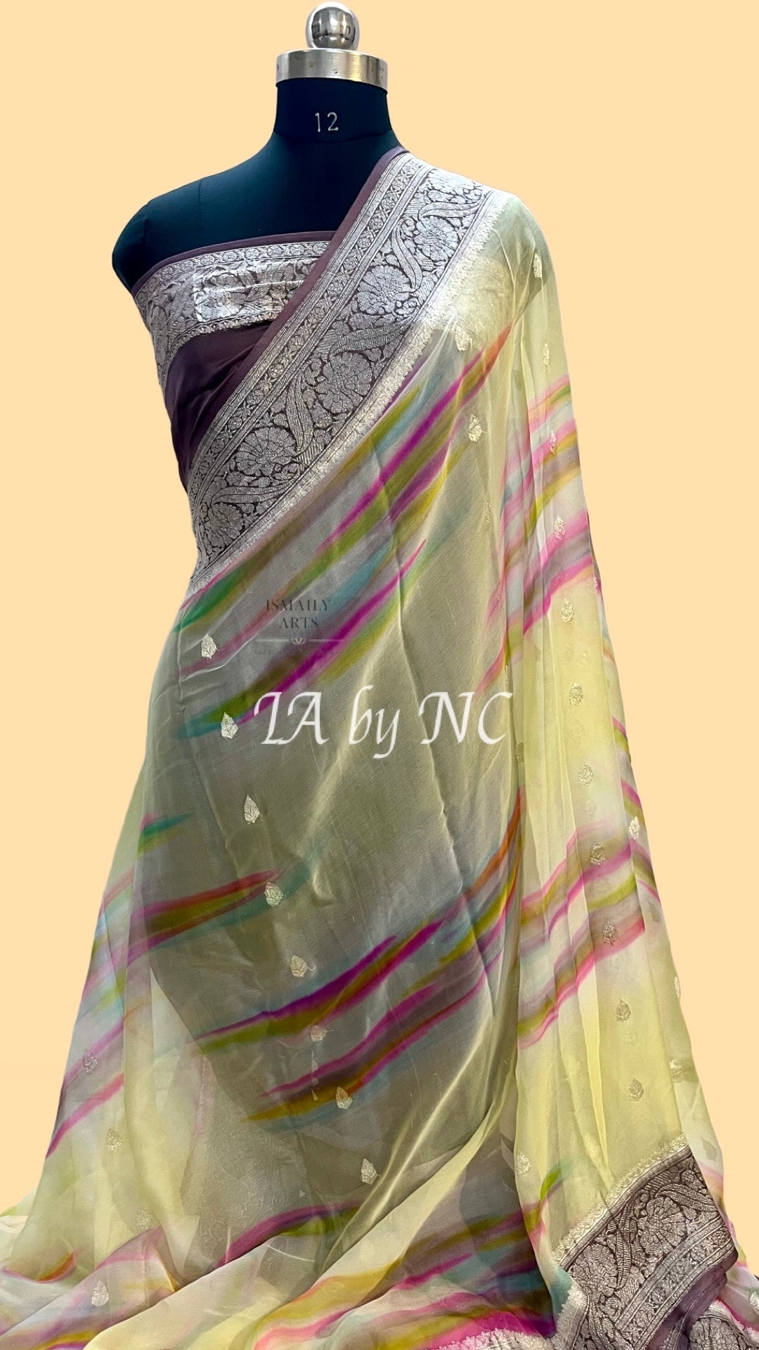 Chestnut Banarasi Pure Khaddi Georgette Kadwa Saree