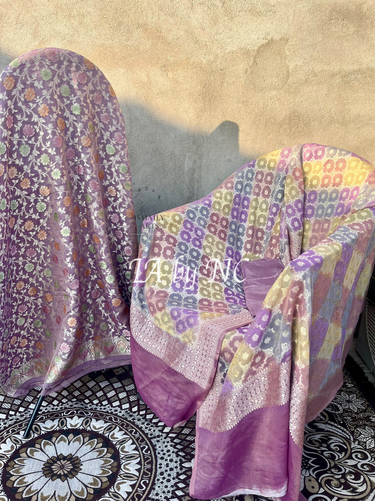 Byzantine Banarasi Pure Khaddi Tissue Georgette Dress Materials