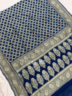 German Banarasi Pure Khaddi Georgette Saree