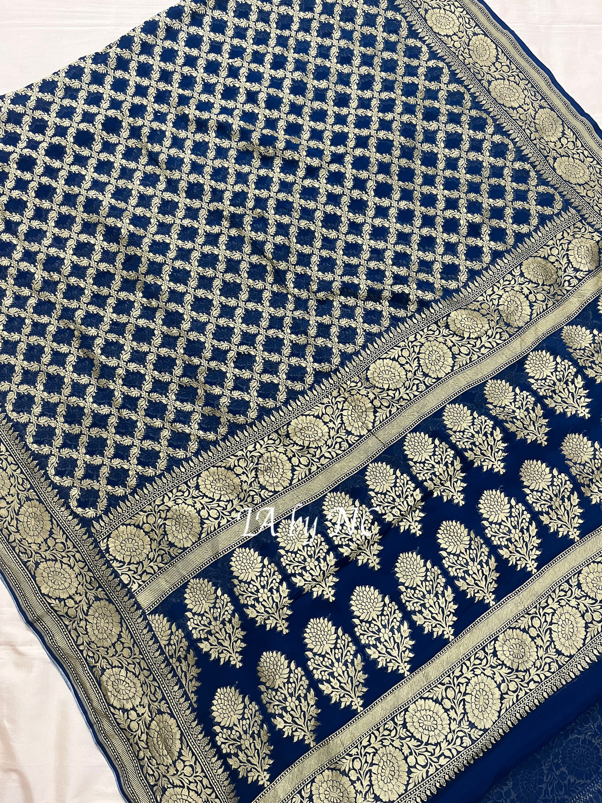 German Banarasi Pure Khaddi Georgette Saree