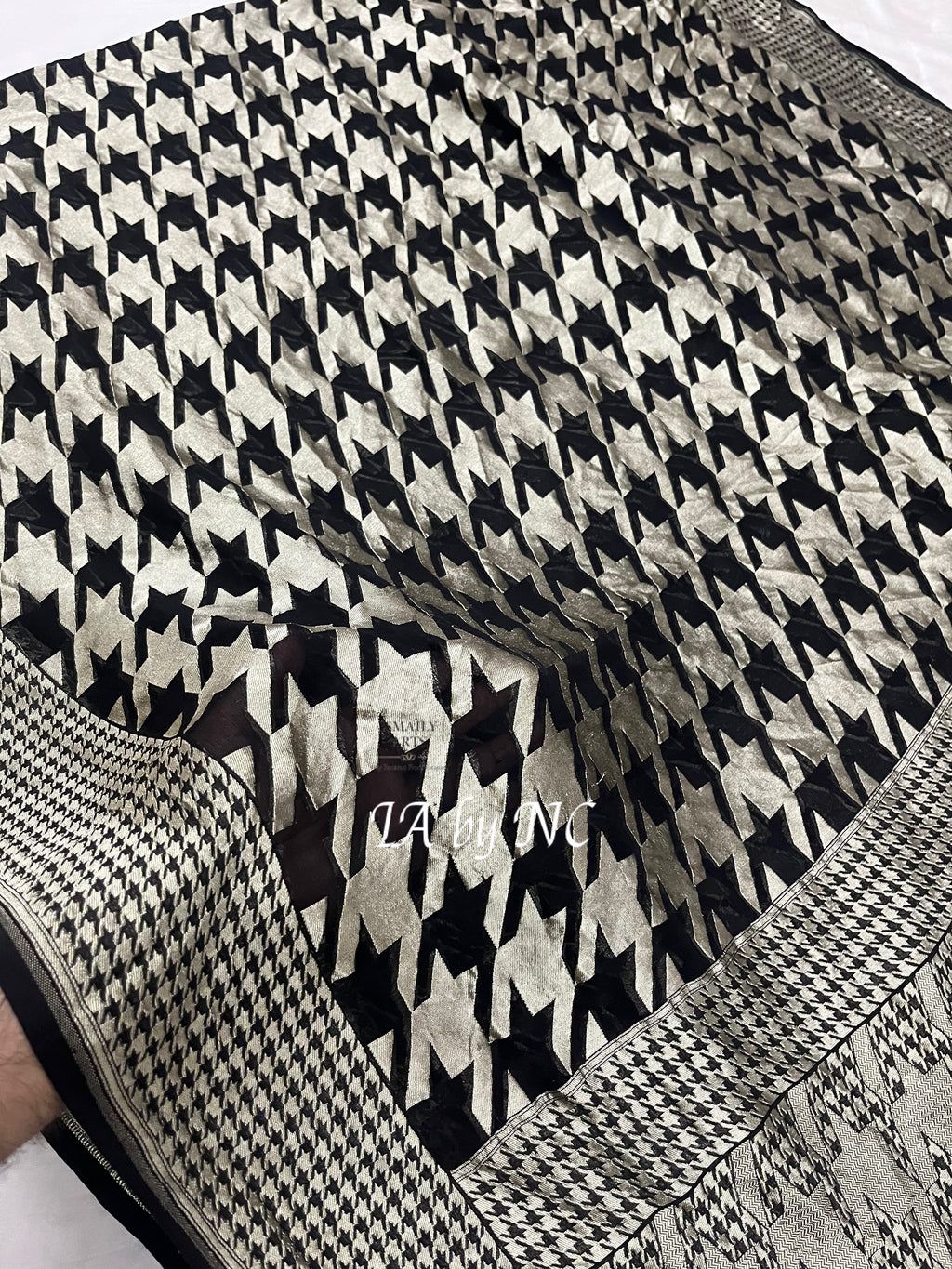 Black Banarasi Pure Khaddi Georgette Saree