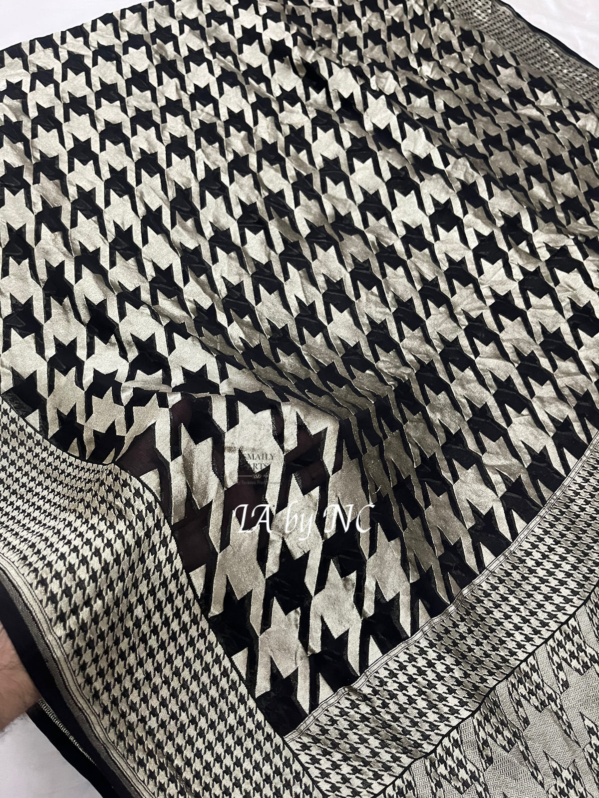 Black Banarasi Pure Khaddi Georgette Saree