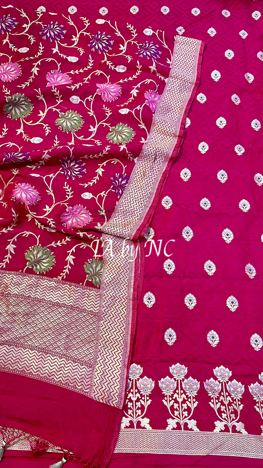 Ruby Banarasi Pure Munga Silk Dress materials