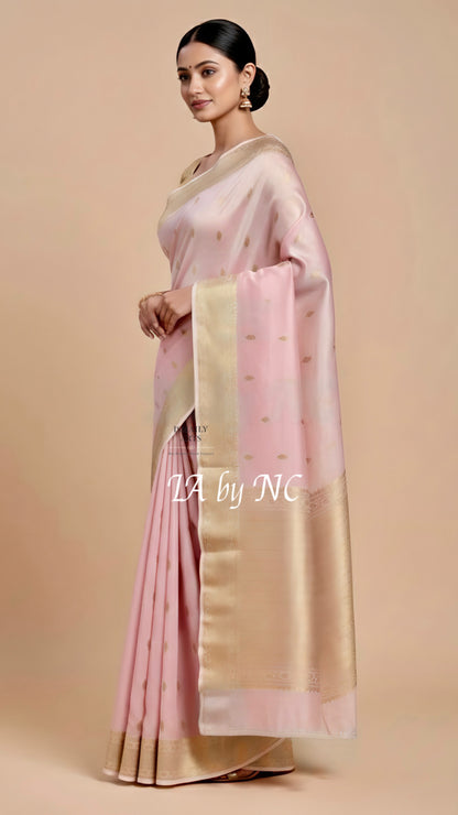 Baby Banarasi Pure Kora Silk Kadwa Saree