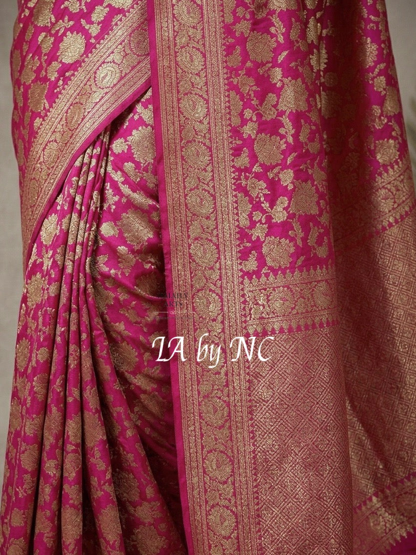 Rani Banarasi Pure Khaddi Georgette Saree