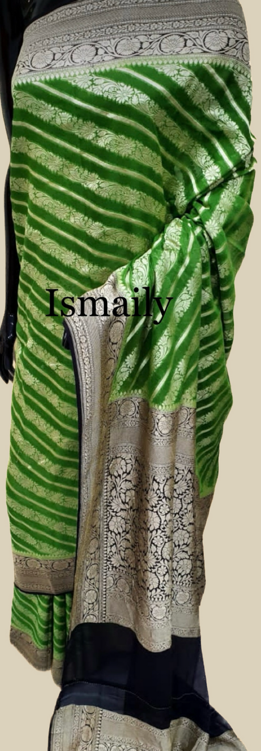 Fern Banarasi Pure Khaddi Georgette Saree