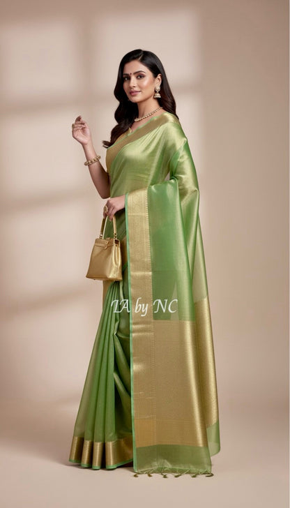Kelly Banarasi Pure Tissue Silk Saree