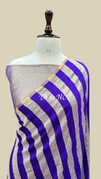 Grape Banarasi Pure Munga Silk Saree