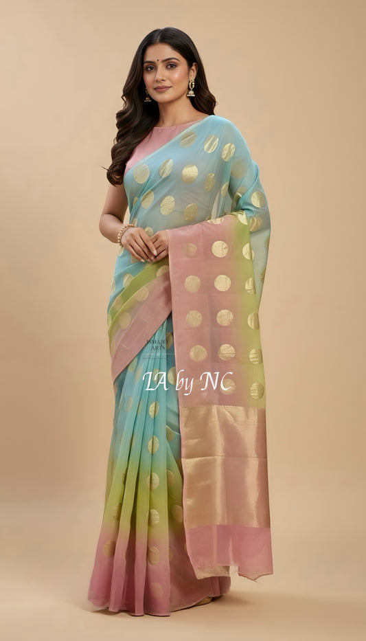 Designer Banarasi Pure Khaddi Georgette Saree