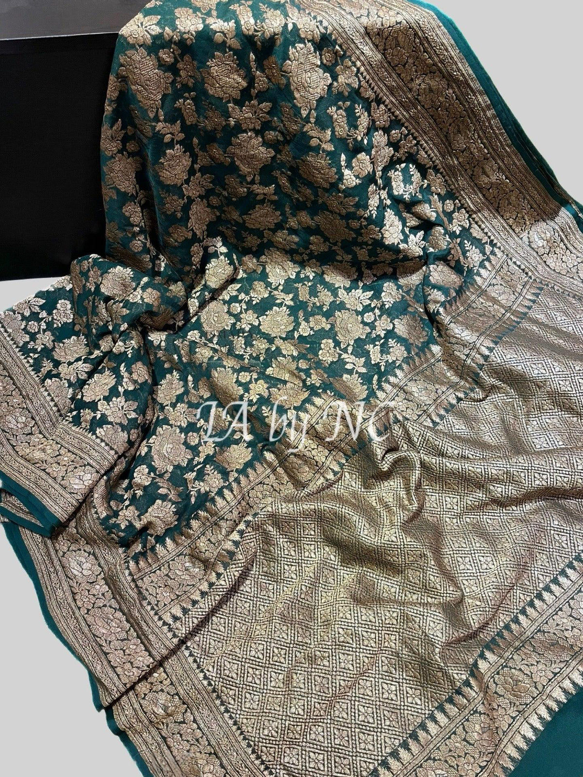 Sacramento Banarasi Pure Khaddi Georgette Saree