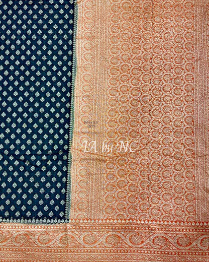 Black Banarasi Pure Khaddi Georgette Saree