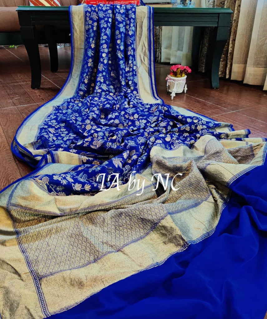 Royal Banarasi Pure Khaddi Georgette Saree