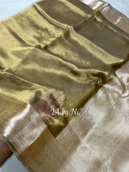 Moss Banarasi Pure Tissue Silk Saree