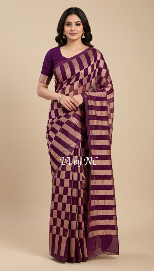 Byzantine Banarasi Pure Khaddi Georgette Saree