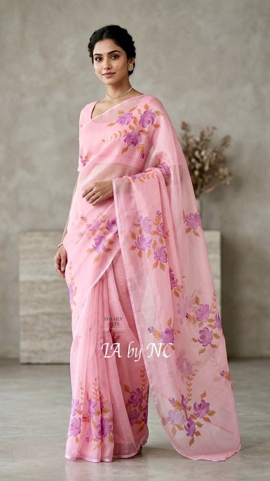 Baby Banarasi Pure Kora Organza Saree