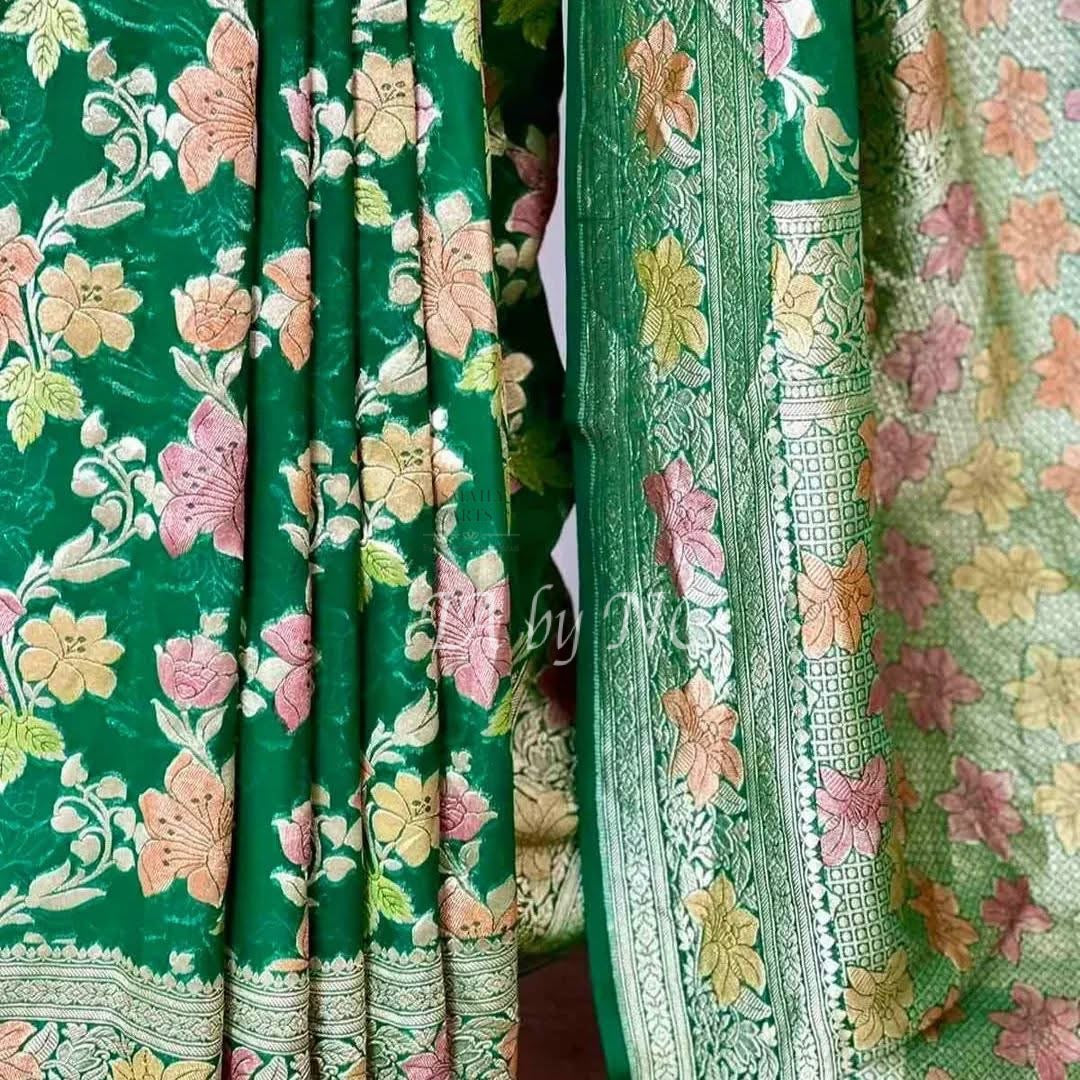 Forest Banarasi Pure Khaddi Georgette Saree