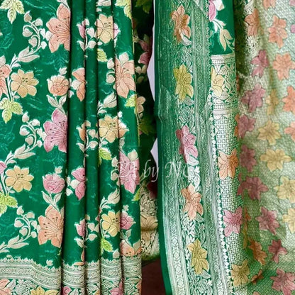 Forest Banarasi Pure Khaddi Georgette Saree