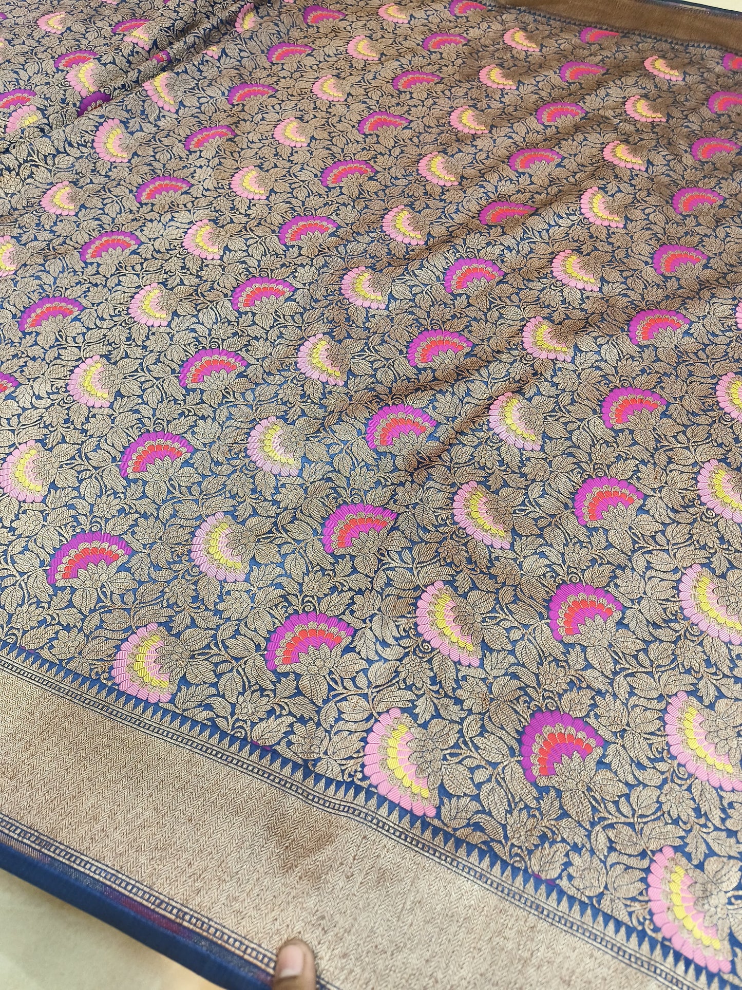 Nita Ambani’s Egyptian Banarasi Pure Katan Silk Meenakari Brocade Saree