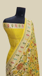 Bumblebee Banarasi Pure Khaddi Tussar Georgette Brocade Saree