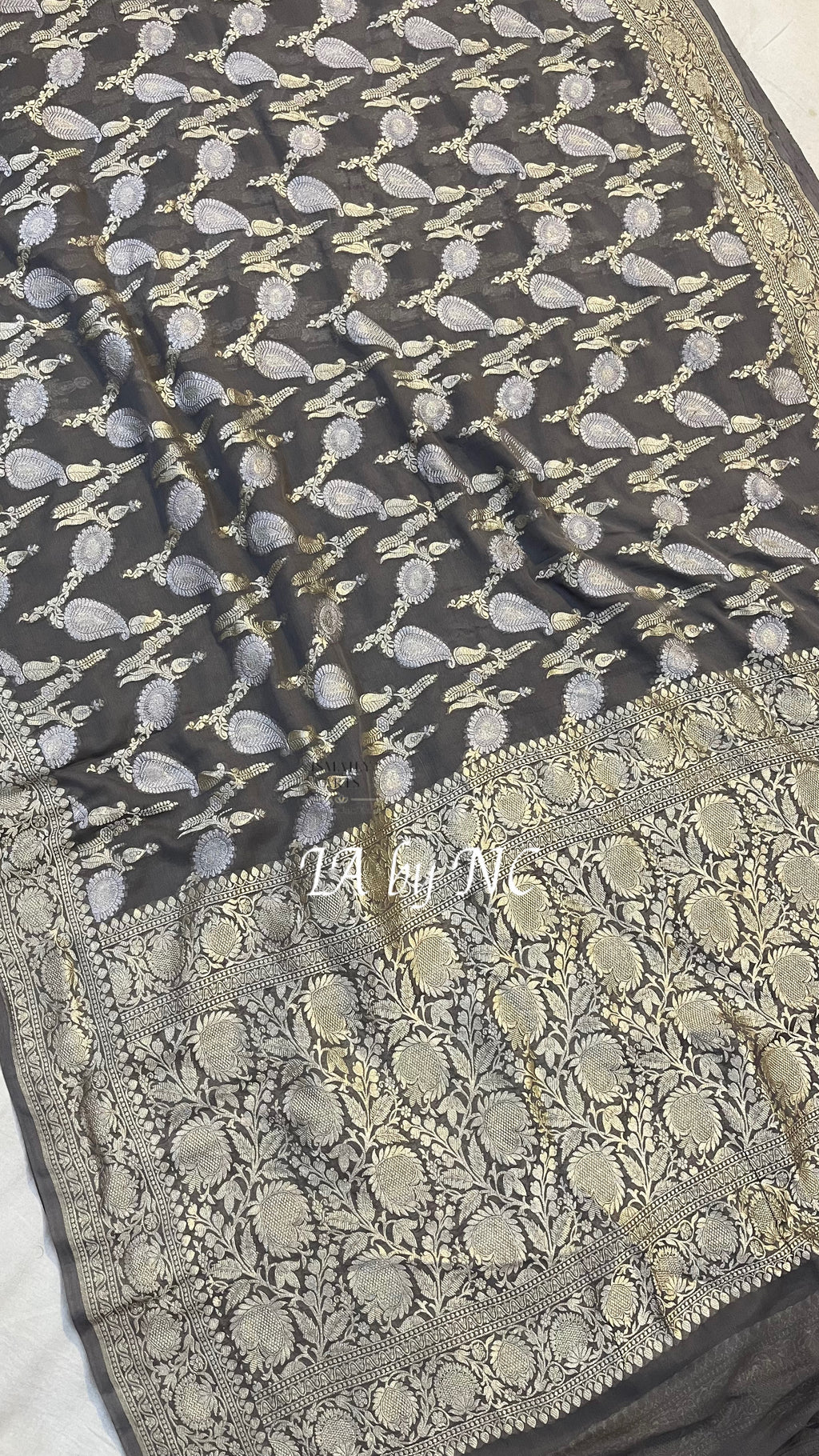 Ash Banarasi Pure Khaddi Georgette Saree