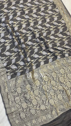 Ash Banarasi Pure Khaddi Georgette Saree