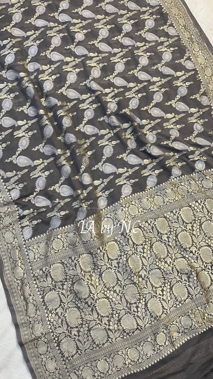 Ash Banarasi Pure Khaddi Georgette Saree