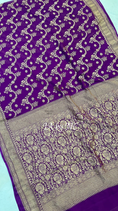 Lollipop Banarasi Pure Khaddi Georgette Saree