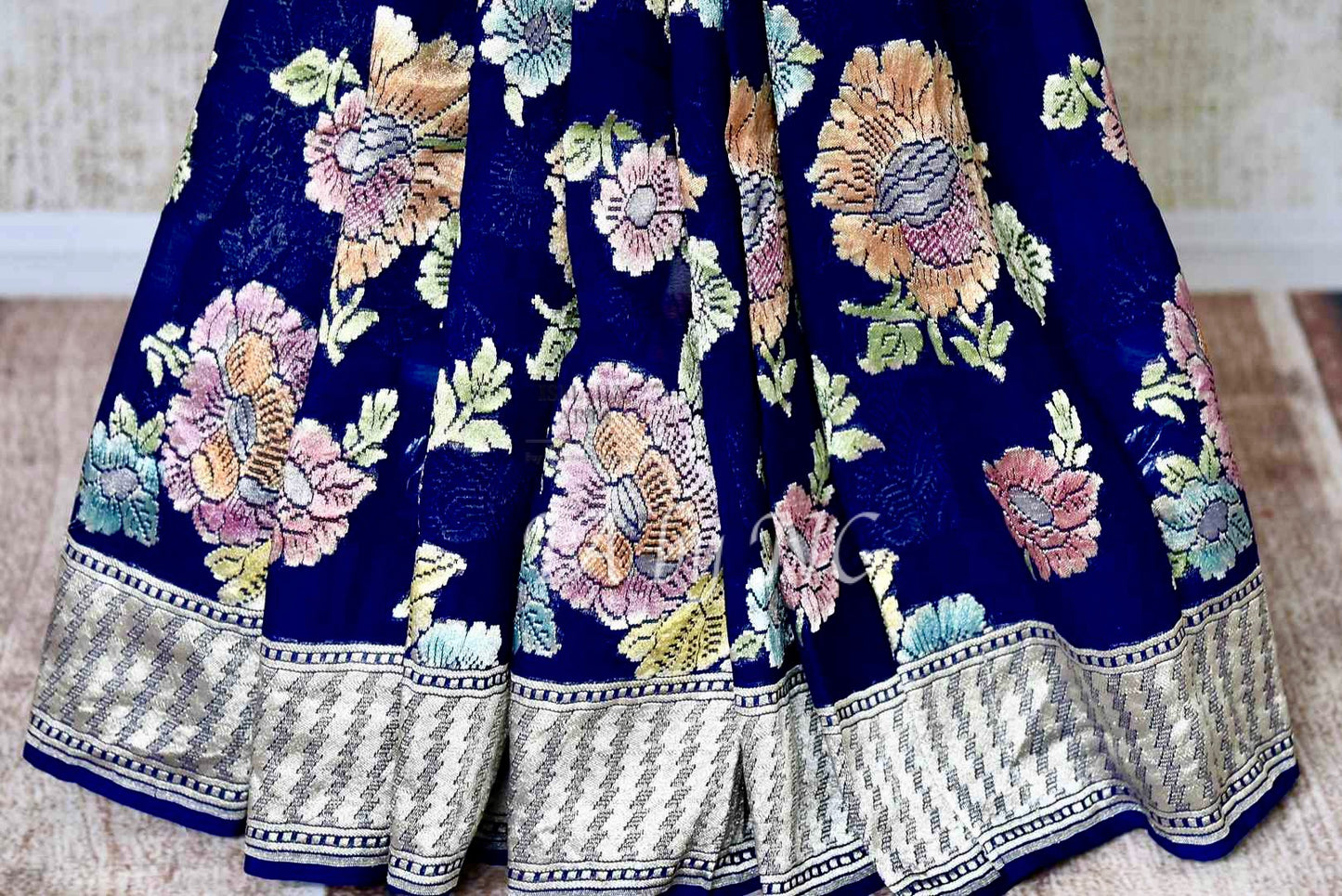 Space Banarasi Pure Khaddi Georgette Saree