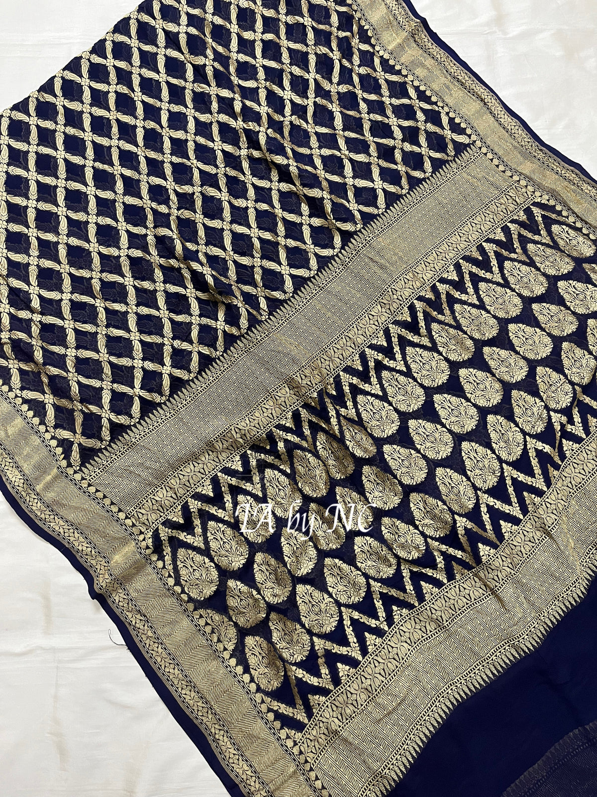 Space Banarasi Pure Khaddi Georgette Saree