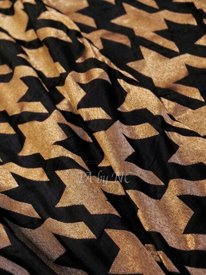 Black Banarasi Pure Khaddi Georgette Saree