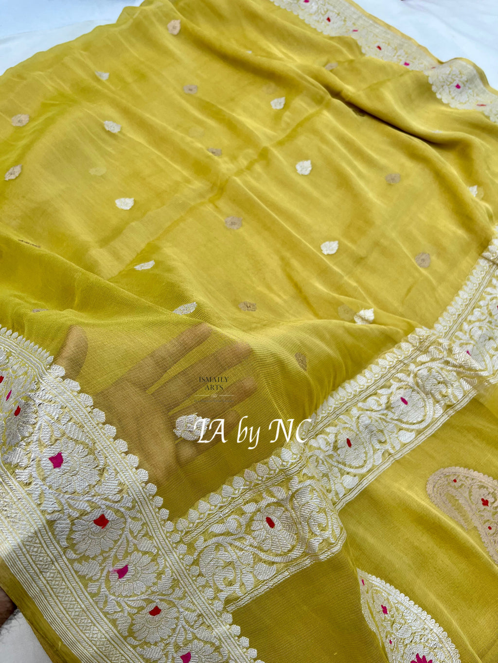 Devdas Banarasi Pure Khaddi Tissue Georgette Kadwa Saree