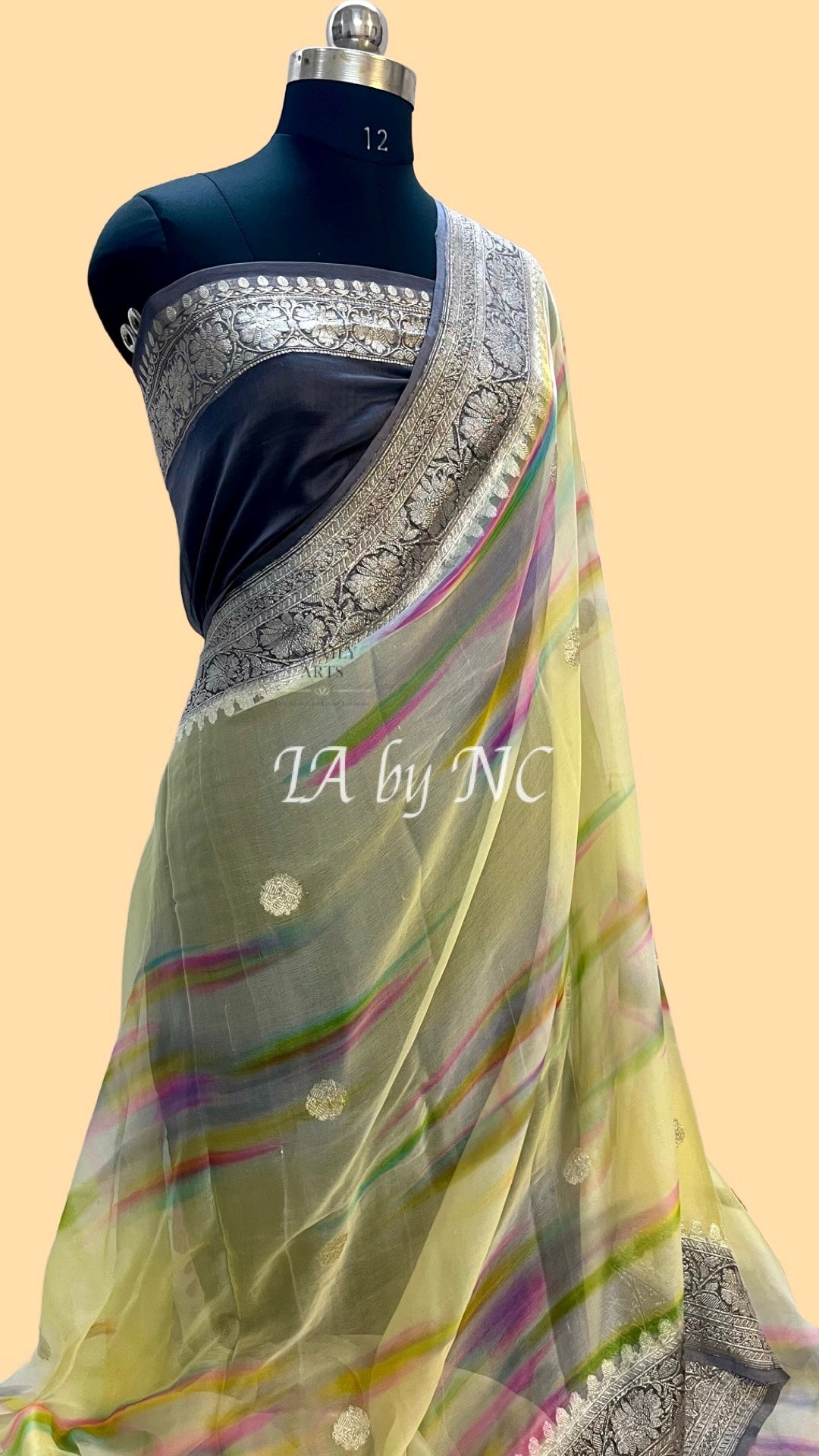 Iron Banarasi Pure Khaddi Georgette Kadwa Saree