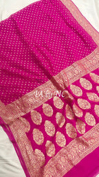 Rani Banarasi Pure Khaddi Georgette Saree