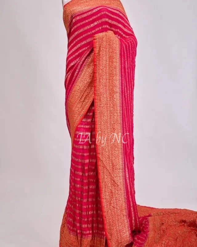 Imperial Banarasi Pure Khaddi Georgette Saree