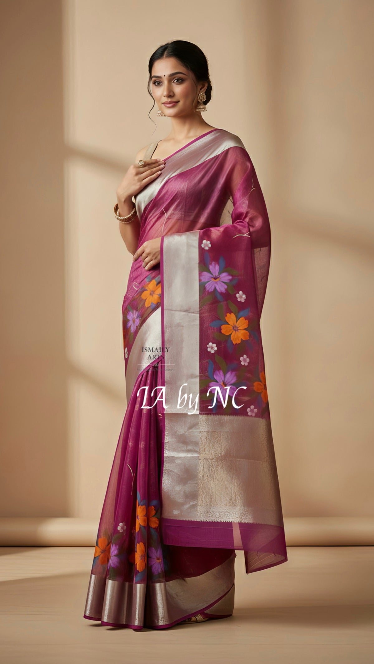 Berry Banarasi Pure Tissue Silk Saree