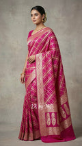 Rani Banarasi Pure Chiffon Georgette Saree