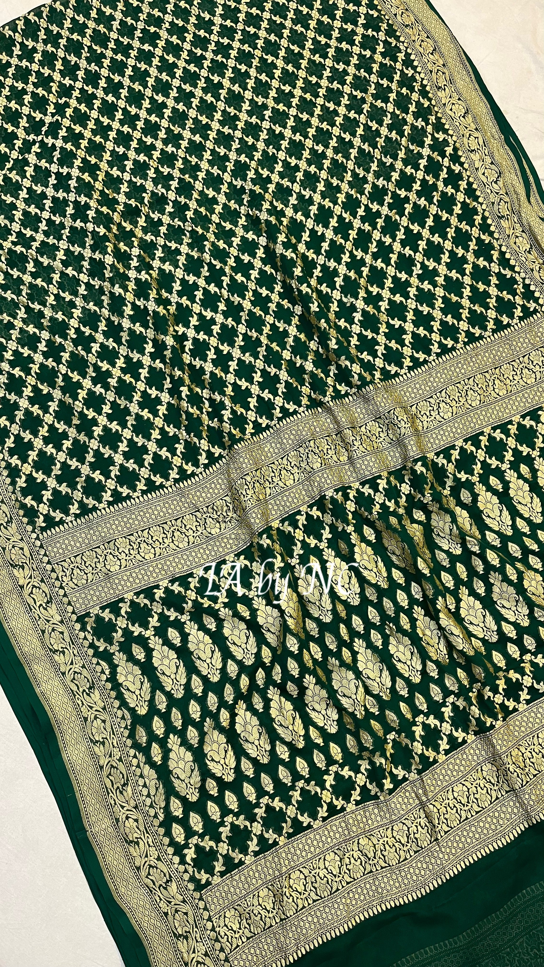 Sacramento Banarasi Pure Khaddi Georgette Saree