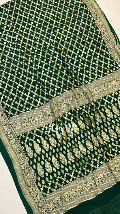 Sacramento Banarasi Pure Khaddi Georgette Saree