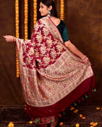 Mulberry Banarasi Pure Khaddi Georgette Saree