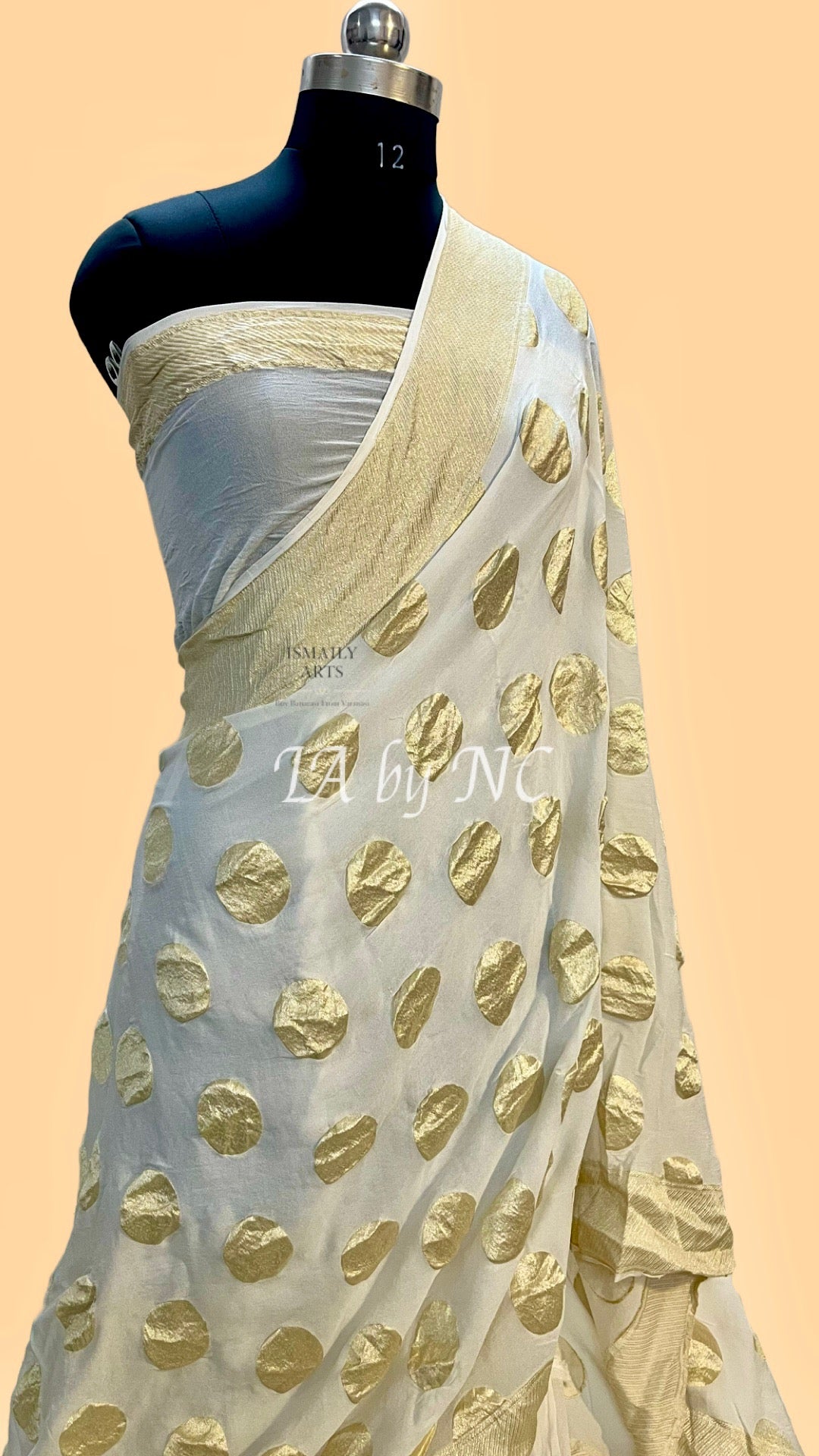 White Banarasi Pure Khaddi Georgette Saree