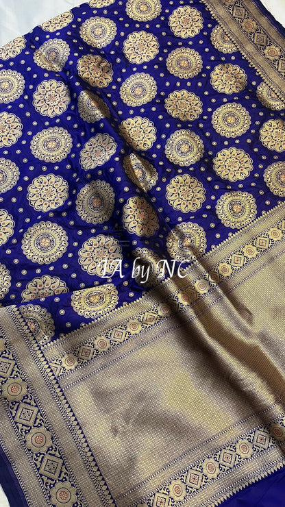 Royal Banarasi Pure Katan Silk Pattu Meenakari Saree
