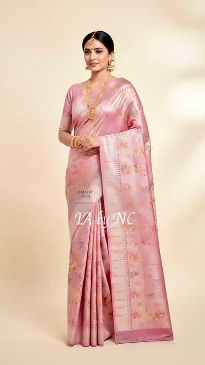 Punch Banarasi Pure Khaddi Tussar Georgette Brocade Saree