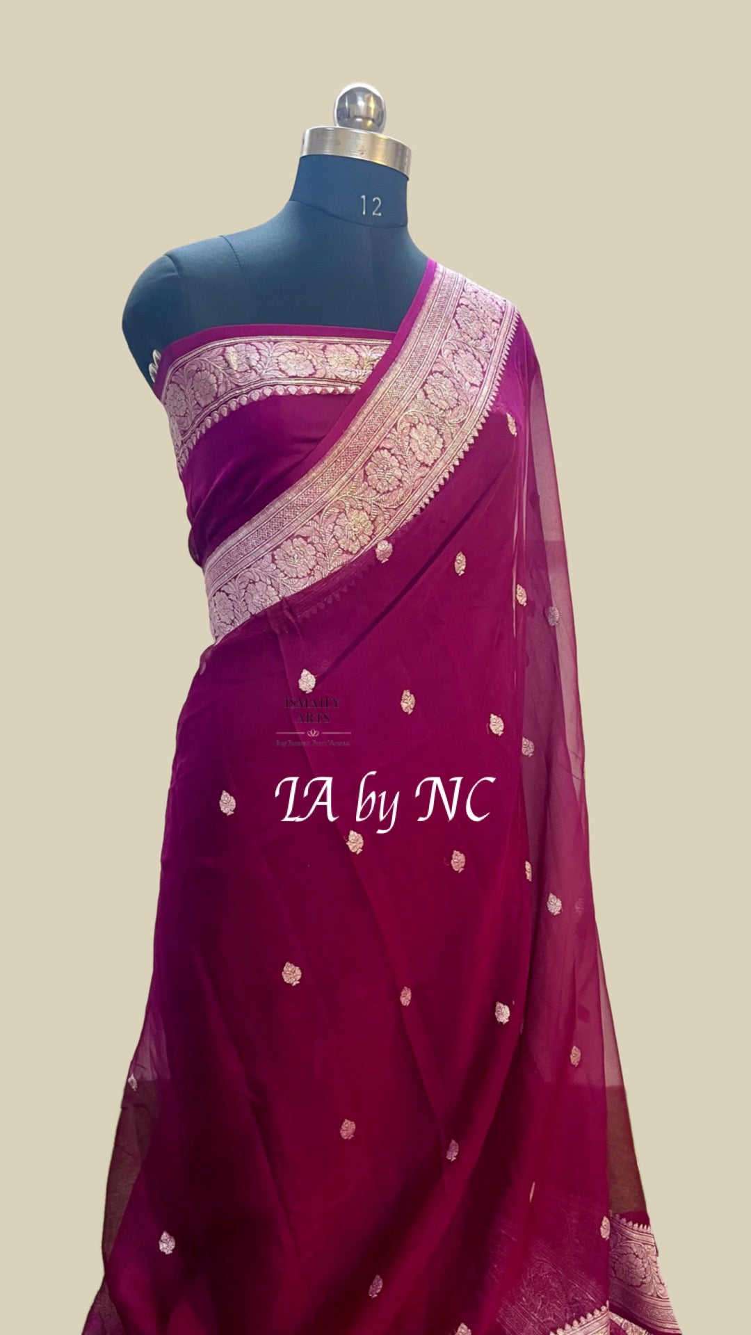 Byzantine Banarasi Pure Khaddi Georgette Kadwa Saree