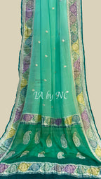 Jungle Banarasi Pure Khaddi Georgette Kadwa Saree