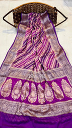 Mulberry Banarasi Pure Chiffon Georgette Saree