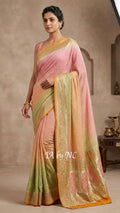 Turmeric Banarasi Pure Khaddi Georgette Saree