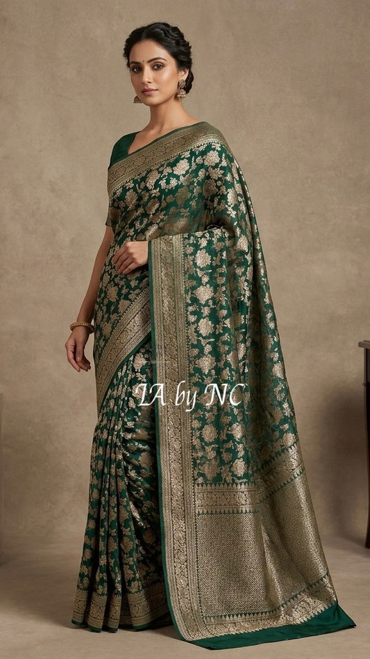 Sacramento Banarasi Pure Khaddi Georgette Saree