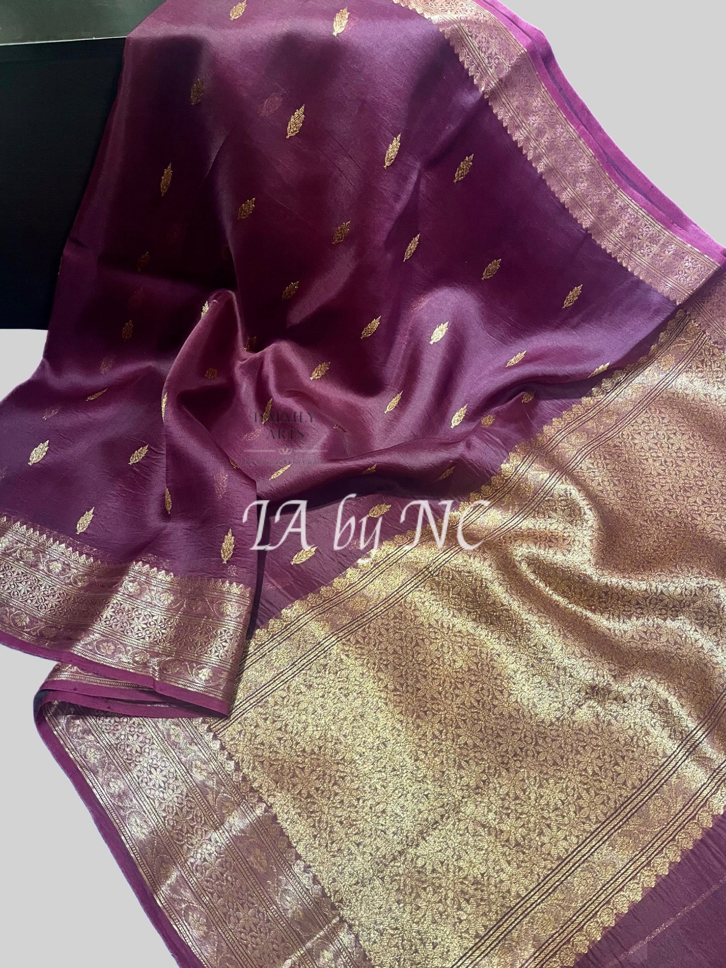 Byzantine Banarasi Pure Kora Silk Kadwa Saree