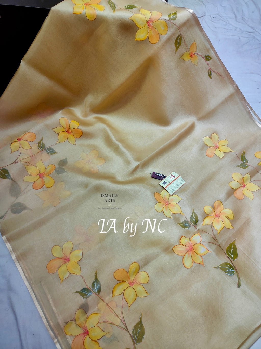 Beige Banarasi Pure Kora Organza Saree